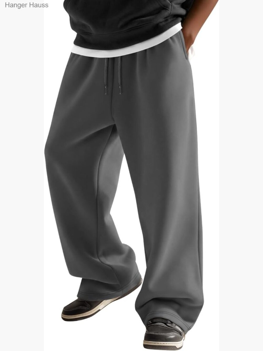 Wide Leg Baggy Sweatpants for Active Boys with Pockets Size 6-16